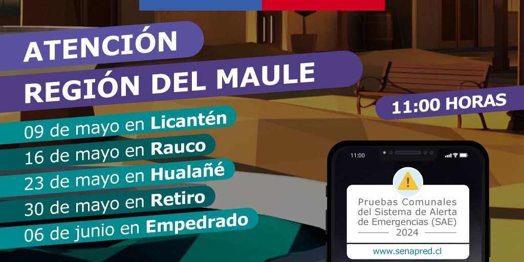 Senapred hará prueba del Sistema de Alerta de Emergencia (SAE) para celulares en el Maule 1 WhatsApp Image 2024 05 07 at 12.31.17