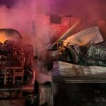 Incendio destruye bodega agricola y provoca millonarias perdidas en sector Los Guindos Curico