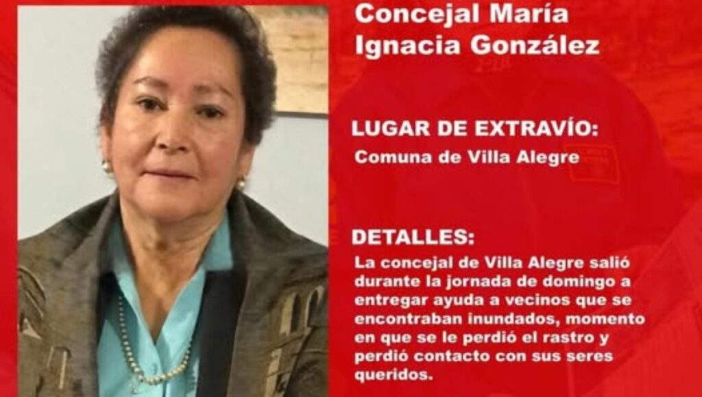 Concejala de Villa Alegre se encuentra desaparecida y Fiscalía activa búsqueda con la PDI 1 Concejala de Villa Alegre se encuentra desaparecida y Fiscalia activa busqueda con la PDI