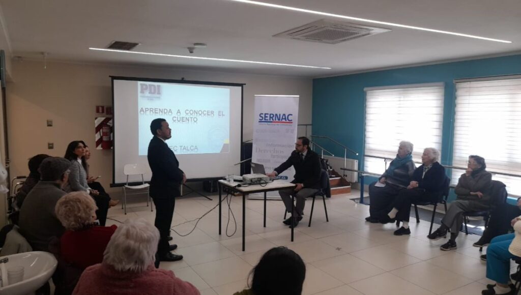 Talca: Sernac, PDI y Seremi de Seguridad Pública refuerzan trabajo conjunto para prevenir estafas en personas mayores 1 Sernac PDI y Seremi de Seguridad Publica refuerzan trabajo conjunto para prevenir estafas en personas mayores