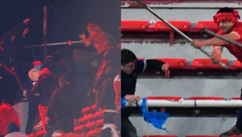 Violencia desatada: barristas de Independiente agredieron ferozmente a hinchas de Universidad de Chile 1 barristas de Independiente agredieron ferozmente a hinchas de Universidad de Chile