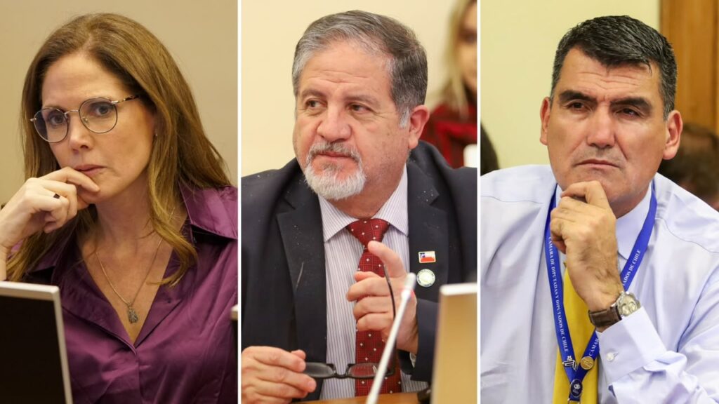 Diputados de la Comisión de Deportes respaldan denuncia del Mindep por cierre de Corporación Santiago 2023 y exigen sanciones "caiga quien caiga" 1 Diputados Macarena Santelices Roberto Arroyo y Patricio Briones