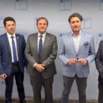 Diputado Mauro Gonzalez alcalde Rodrigo Wainraihgt y ministro Francisco Riveros